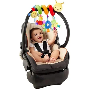 Figürlü Bebek Çıngırağı Puset Beşik Yatak Bebek Arabası Uyumlu Peluş Oyuncak