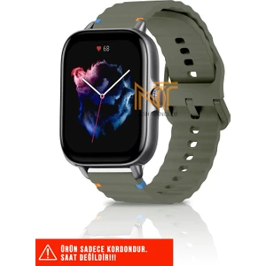 Xiaomi Amazfit Gts / Gts 2 / Gts 2e / Gt S3 / Gt S4 Mini Uyumlu Wave Silikon Kordon 20MM