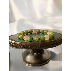 Ms Denis Sitrin ve Yeşim Taşı (Bolluk Zihinsel Denge ve Pozitif Şans)  Bileklik