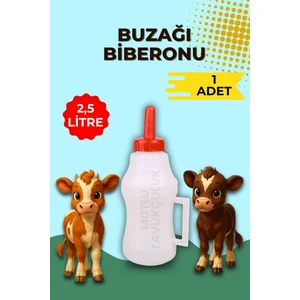 1 Adet Buzağı Biberon Dana Süt Biberonu 2.5 Litre Büyükbaş Inek Sığır Manda Yavrusu Için Süt Içirme