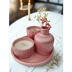 Crafts Tasarım 4 Lü Dekoratif Mum Seti