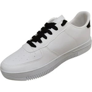 Erkek Beyaz Siyah Spor Ayakkabı