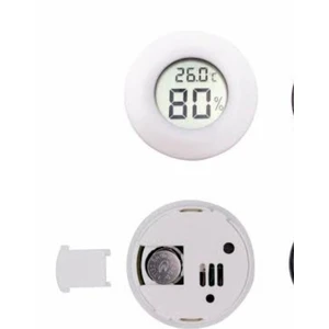 Kuluçka Makinasi Probsuz Termometre Nem Ölçer Dijital LCD Ekran Yuvarlak Pili Dahil