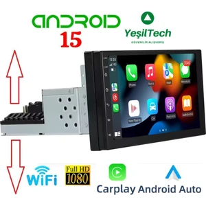 EXW-X100 Android Multimedya 2/32GB Carplayli Teyp 7 Inc Ayarlanır Ince Kasa IPS + Kamera Hediye