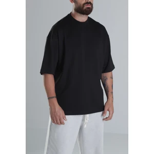 Erkek Siyah Oversize Basic T-Shirt COC1497