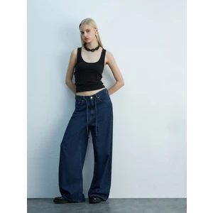 Kadın  Denıssa Geniş Paça Yüksek Bel Jean Pantolon