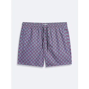 Erkek Çiçekli Regular Mavi Deniz Şort