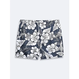 Erkek Çiçekli Regular Lacivert Deniz Şort