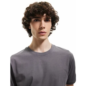 Kısa Kollu Bisiklet Yaka Pamuklu Slim Fit Erkek Basic Tişört