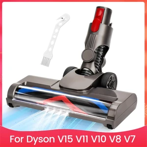 Dyson V15 V11 V10 V8 V7 Için Fırça, 4 LED Işıklı Elektrikli Süpürge Fırçaları, Elektrikli Turbo Fırça Halı ve Sert Zeminler (Yurt Dışından)