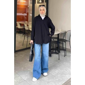 Kraşlı Gömlek Siyah