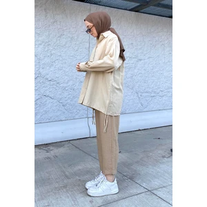 Oversize Gömlek Bej