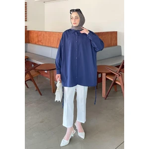 Oversize Gömlek Lacivert
