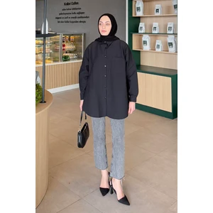 Lena Oversize Gömlek Siyah