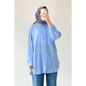 Kraşlı Gömlek Bebe Mavisi