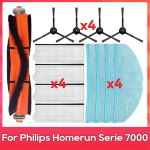 Philips Homerun Serie 7000, XU7100/01, XU7100/02 Parça Aksesuar Filtre Ana Yan Fırça Mop Robot Süpürge Seti (Yurt Dışından)