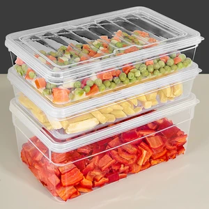 3'lü Derin ve Sığ Erzak Saklama Kabı Seti - Şeffaf Kapaklı Mikrodalga Uyumlu Düzenleyici Organizer M