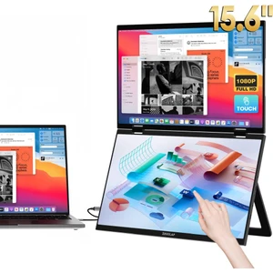 Z15WT 2X15.6" Çift Ekran 1920*1080@60Hz Full Hd IPS Panel Type-C 250CD/M² Dokunmatik, Taşınabilir Monitör (ZL-Z15WT)
