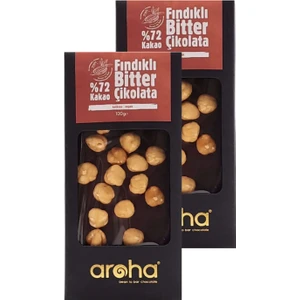 İkili Avantaj Paket. %72 Kakao Fındıklı Bitter Çikolata 100 g x 2 Adet