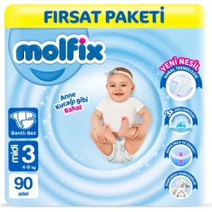 Bebek Bezi 3 Beden Midi Fırsat Paketi 90 Adet