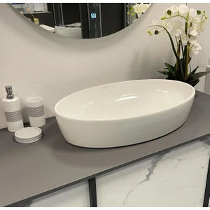 Cerastyle One Turkuaz Çanak Lavabo 67x42 cm Deliksiz Tezgah Üstü Modern Tasarım