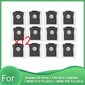 Dreame L40 Ultra / X40 Ultra Complete / Mova P10 Pro Ultra / Mova P50 Pro Ultra Robot Süpürge Için 12 Adet Toz Torbası (Yurt Dışından)
