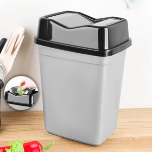 Çift Kapaklı Kelebek Çöp Kovası - Tezgah Üstü Çöp Kovası Banyo Mutfak Çöp Kovası 5 Litre