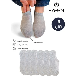 Eymen Socks 6 Çift Unisex Organik Pamuklu Dikişsiz Sneakers Çorap