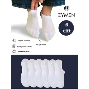Eymen Socks 6 Çift Unisex Organik Pamuklu Dikişsiz Sneakers Çorap