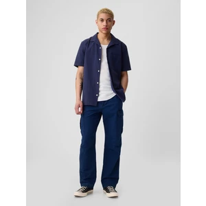 Erkek Koyu Mavi Ripstop Kargo Pantolon