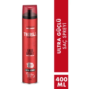 Thrill Ultra Strong Saç Spreyi Hızlı Kuruyan ve Kalıntı Bırakmayan 400 ML Profesyonel Kullanım