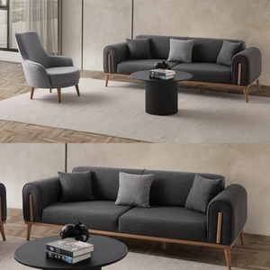 Edsy Home Riva 3+1 Koltuk Takımı Antrasit
