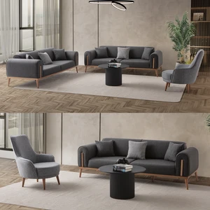 Edsy Home Riva 3+3+1 Koltuk Takımı Antrasit