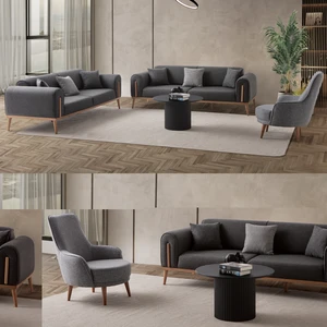 Edsy Home Riva 3+3+1+1 Koltuk Takımı Antrasit