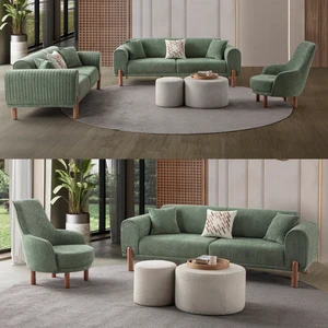 Edsy Home Armoni3+3+1+1 Koltuk Takımı Yeşil