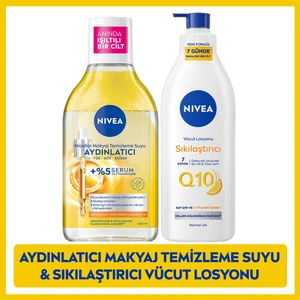NIVEA Serum İçerikli Micellar Makyaj Temizleme Suyu 400ml ve Q10 Vücut Losyonu, Nemlendirici