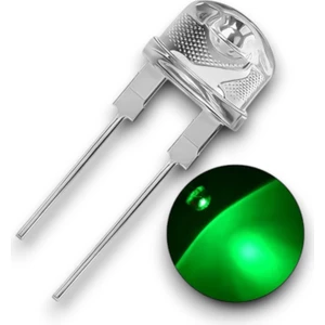 8mm Yeşil Mantar Şeffaf LED - 50 Adet