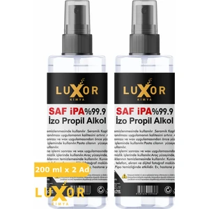 Luxor Kimya %99.9 Saf Ipa Izo Propil Yüzey Temizleyici 200 ml x 2Adet