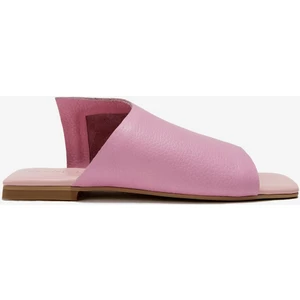 Mellow Pembe Gerçek Deri Kadın Terlik
