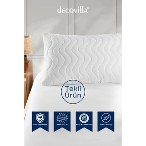Micro Kapitone Yastık Alezi Sıvı Geçirmez Tekli Yastık Koruyucu 50X70