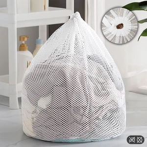 Meleni Home 1 Adet Ipli Çamaşır Yıkama Filesi - Koruyucu Çamaşır Yıkama Torbası 40X60 cm Beyaz