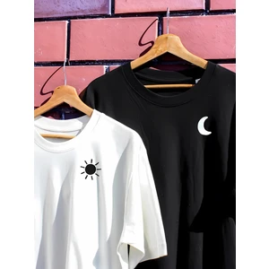 Etoile Studio Güneş ve Ay Sevgili Kombini Unisex Oversize Tişört