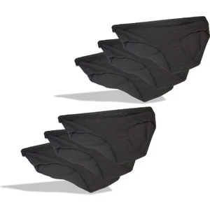 Kadın Külot Siyah Bambu 6 Adet