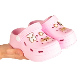 Kız Çocuk Kaymaz Yüksek Taban Rahat Kalıp Plaj Havuz Çocuk Terliği