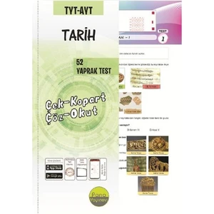 Pano Yayınları TYT AYT Tarih Çek Kopart 52 Adet Yaprak Testleri