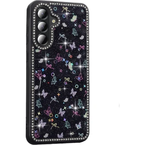 Samsung Galaxy A36 5g Kılıf Azra Taşlı Simli Kapak