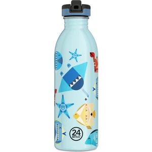Kids Bottle Sea Friends Pipetli Paslanmaz Çelik Çocuk Su Matarası 500 ml