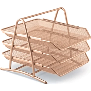 Mas Perfore Evrak Rafı Seti Rose Gold 3'lü