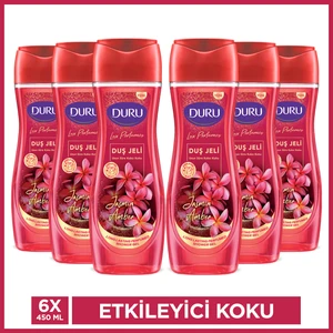 Lux Parfümlü Duş Jeli - Jasmin ve Amber Aroması, 6 x 450 ml, Canlandırıcı ve Cilt Dostu