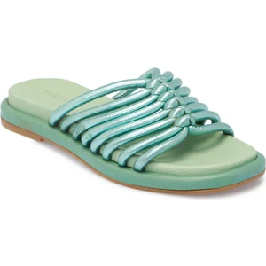 Yeşil Hakiki Deri Kadın Terlik - K24Y1TR67666-S1X